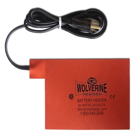 Zerostart Silicone Pad, Battery - 60W, 240V, 0.5A - 8-1/2in. 21.6 Cm X 5-1/2in. 14 Cm Csa/Ce 3400086